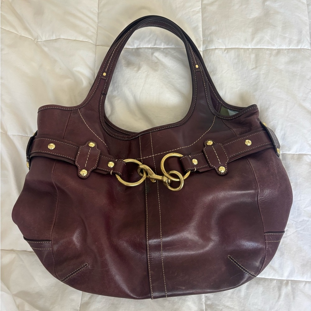 Elegant Brown Leather Tote Bag